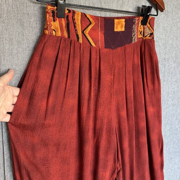 80s 90s Vintage Southwest Indian Foundation Open Front Tunic Pants Set Size M - Picture 12 of 17